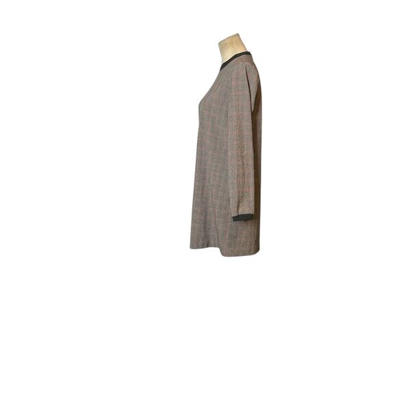 Zara houndstooth long sleeves sheath mini dress size Small - Picture 13 of 16